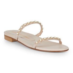 Stuart Weitzman
Women's Ameliese Synthetic Pearl Slide Sandals